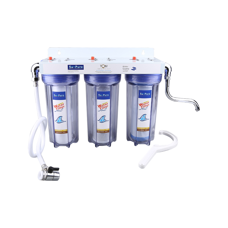 Rh-Jh3 Triple Stages Pet Bottle Water Filter na may Hose at Spout.